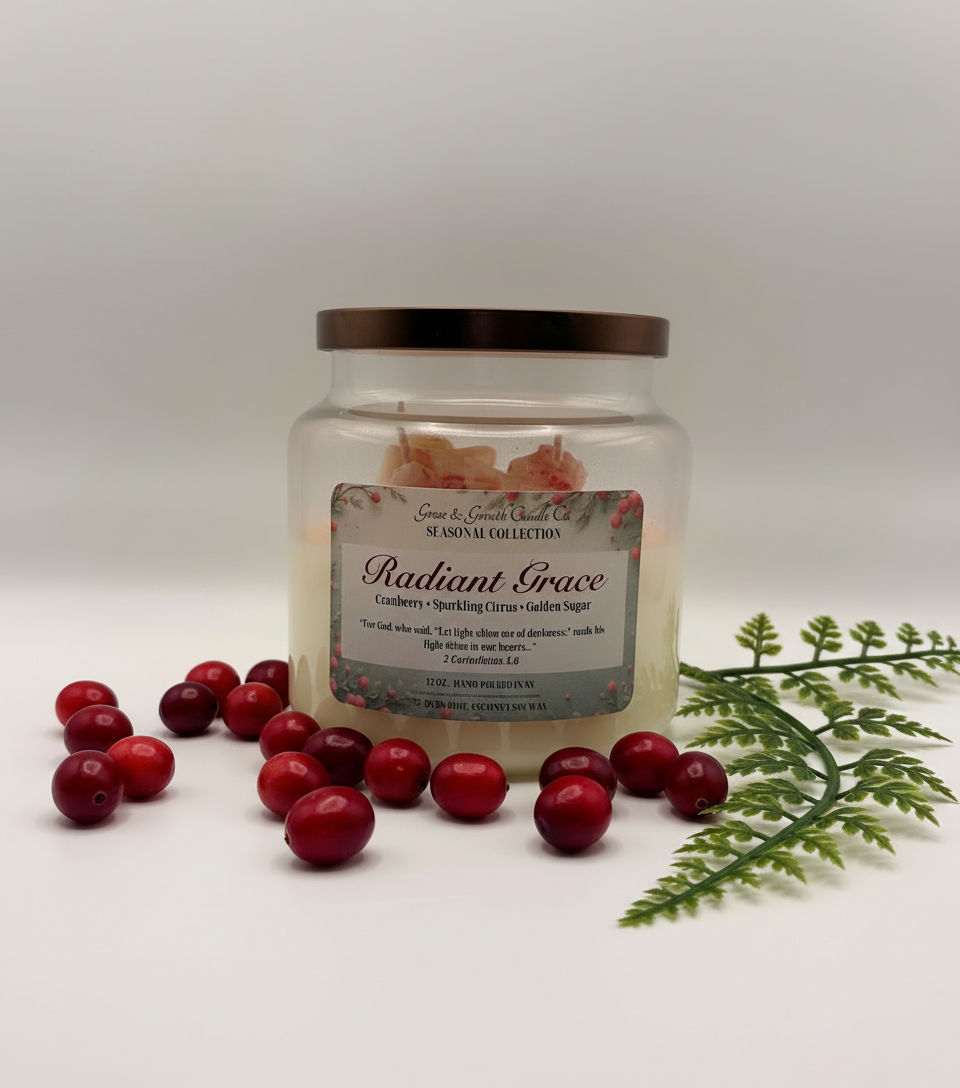 “Radiant Grace” Candle | Cranberry & Citrus