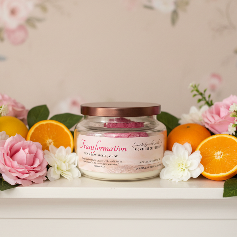 “Transformation” Candle | Citrus, Honeysuckle & Jasmine