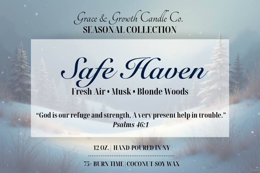 “Safe Haven” Candle | Fresh Air, Musk & Blonde Woods